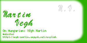 martin vegh business card